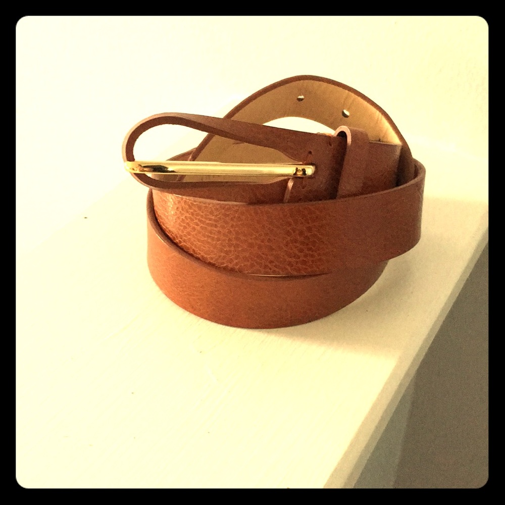 Brown leather loom fashion belt